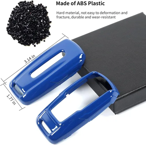 Miniatura 4 de Funda de llavero ABS para Dodge RAM 1500 2500 3500 2018-21023, carcasa protectora de llavero inteligente sin llave (azul)