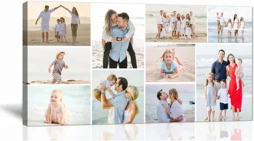Miniatura 7 de LZIMU Lienzo de fotos de collage personalizado, arte de pared, lienzo de imágenes personalizadas, lienzo para decoración del hogar