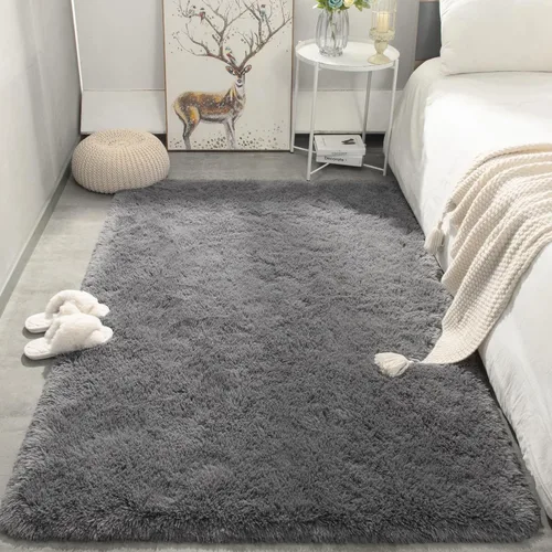 Miniatura 162 de Merelax Alfombra Moderna Suave y Esponjosa Shaggy para Dormitorio Sala de Estar Decoración de Sillas Pequeñas Alfombras Tapetes para Pies Piso, Verde