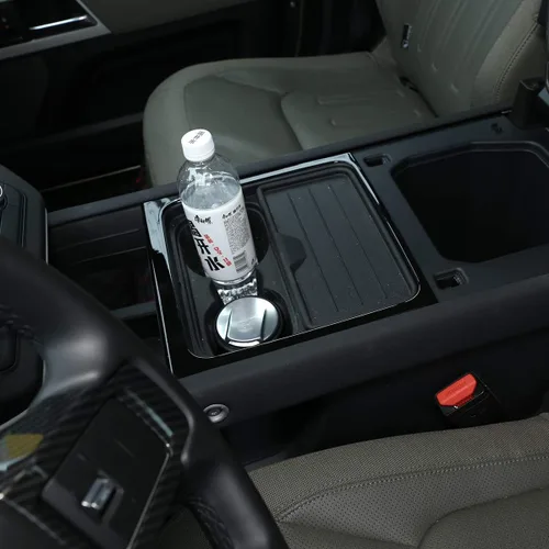 Miniatura 5 de Caja de almacenamiento de plástico ABS para consola central de automóvil, cubierta de marco para Land Rover Defender 110 2020 2021 Accesorios