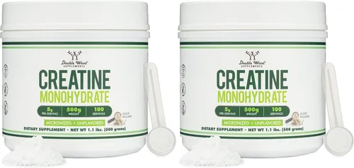 Miniatura 9 de Polvo de Monohidrato de Creatina 1.1 libras (100 Porciones de 5 Gramos Cada Una) - Sin Rellenos, Apto para Veganos, Sin OMG, Sin Gluten por Double