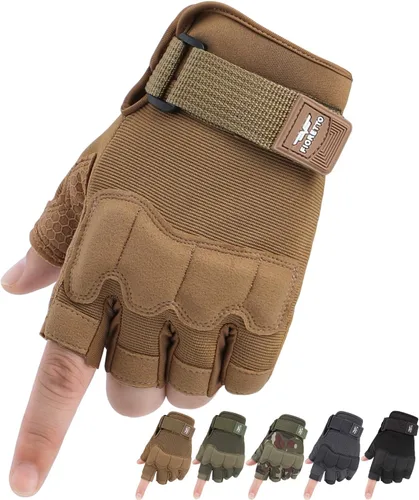 Miniatura 8 de FIORETTO Guantes sin dedos, guantes de medio dedo para conducción, ciclismo, tiro, caza, motocicleta, escalada, trabajo al aire libre 215801