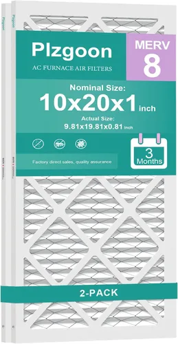 Miniatura 23 de Filtros de Aire 10x10x1 MERV 8 MPR 600 Paquete de 4 Filtros Plisados para Hogar HVAC AC Calefacción Filtros de Aire Acondicionado para Casa Oficina