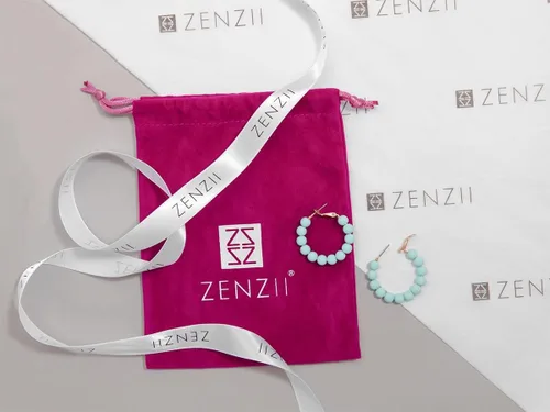 Miniatura 6 de ZENZII Aretes de aro de cuentas de moda bohemios circulares redondos aretes elegantes colgantes para mujeres y niñas