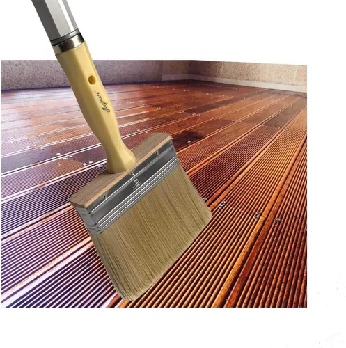 Miniatura 6 de Magimate Cepillo de cubierta para aplicar manchas, pincel de pintura de 5 pulgadas, tamaño mediano para cubiertas rápidas, vallas, paredes