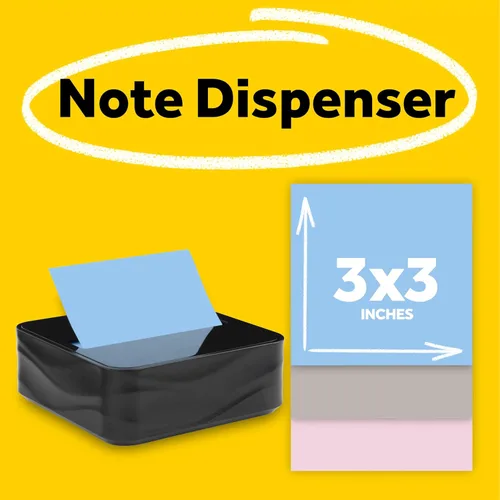 Miniatura 2 de Dispensador de Notas Post-it Moderno Negro El Paquete Incluye Dispensador y 3 Blocs de Notas Adhesivas Pop-up Super Sticky 2X El Poder de Adherencia