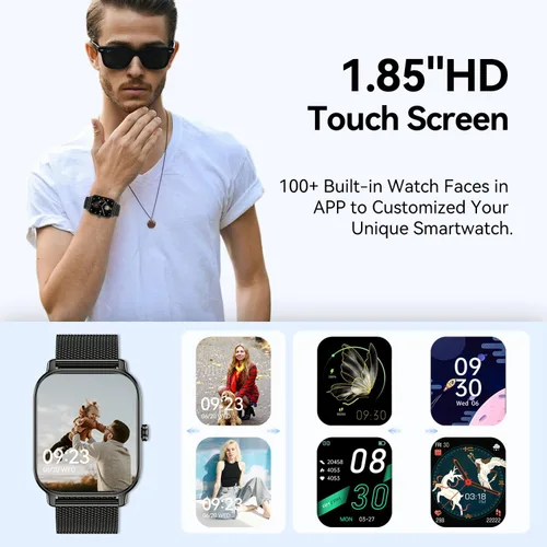 Miniatura 6 de Reloj inteligente para hombres y mujeres ICHPULG para fitness: para correr, responder, hacer llamadas, digital, relojes para hombres, impermeable