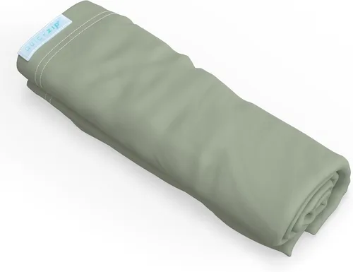 Miniatura 6 de QuickZip Sábana con cremallera extra para cuna (base envolvente segura no incluida), sábanas para cuna de bebé más rápidas, seguras y fáciles
