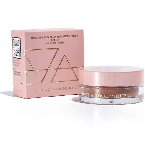 Miniatura 12 de The Good Mineral Loves-You-Back Base de maquillaje mineral en polvo 3 en 1 (BEIGE 3) Diseñada para pieles sensibles y propensas al acné Unifica