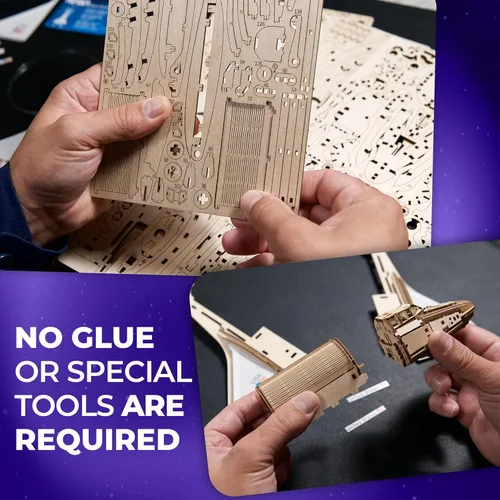 Miniatura 6 de UGEARS Descubrimiento del transbordador espacial de la NASA - Modelos de madera para construir para adultos - Kit de modelo de transbordador