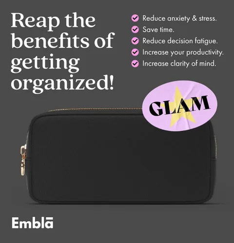 Miniatura 5 de Bolsa de Maquillaje de Viaje Embla, Bolsa de Aseo de Viaje, Negro, Chico, Small / 3