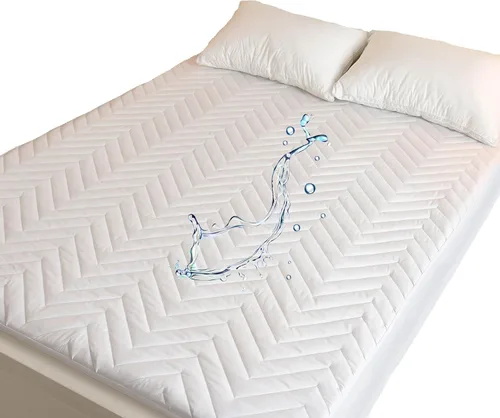 Miniatura 12 de Kingnex Protector de colchón acolchado impermeable para litera de RV de 30 x 75 para cama individual estrecha, estilo de sábana ajustada