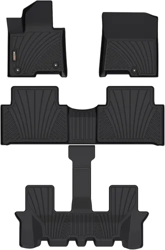Miniatura 80 de Alfombrillas y forro de carga para Jeep Grand Cherokee L 2021-2025 (solo para 6 plazas sin consola central), alfombrillas de automóvil TPE para todo
