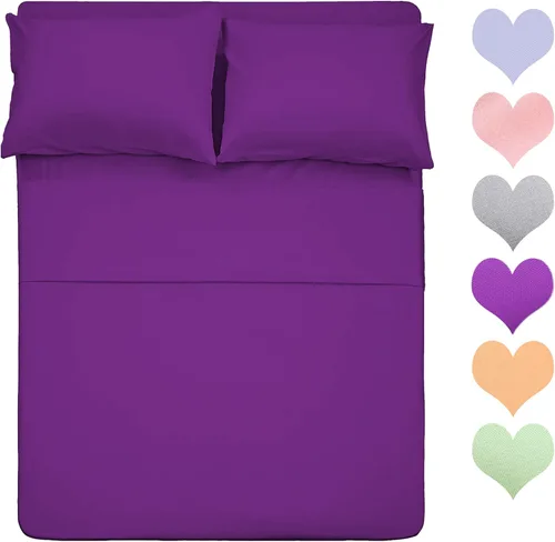 Miniatura 18 de Best Season Juego de sábanas de algodón tamaño individual (color amarillo) 3 piezas, juego de sábanas 100% algodón con funda de almohada sobre