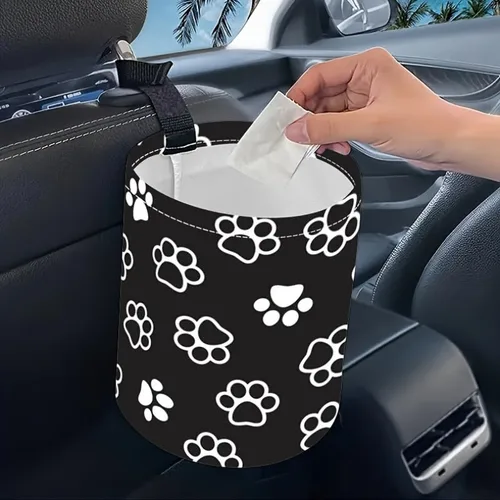 Miniatura 13 de Papelera portátil reutilizable impermeable para automóvil, organizador de vehículos multiusos, esenciales para viajes por carretera (abeja)