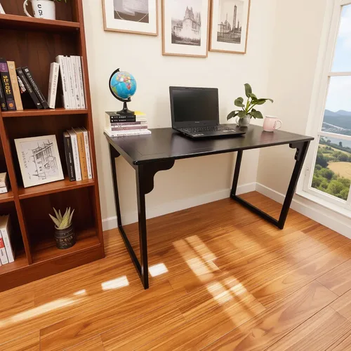 Miniatura 3 de Escritorio de madera maciza con cajón, escritorio de madera para oficina en casa para el trabajo, escritorio de computadora para estudiantes
