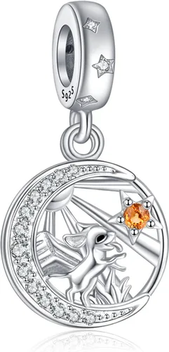 NINGAN Colgante de plata de ley 925 con diseño de animales, elefante, perro, gato, tortuga, perro, unicornio para mujer