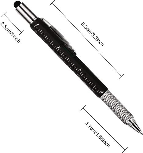Miniatura 2 de Bolígrafos de regalo para hombre, 4 piezas, multiherramienta 6 en 1, con destornillador, regla, medidor de nivel, bolígrafo y repuestos, regalos