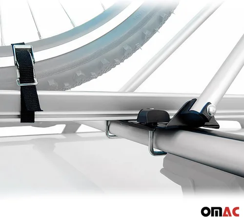 Miniatura 6 de OMAC Portabicicletas para coche con montaje universal de hasta 33 libras, color plateado
