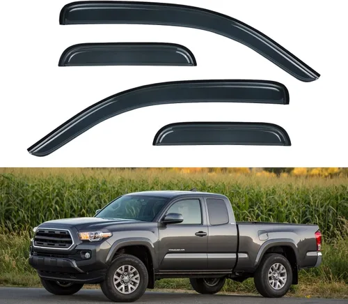 Miniatura 14 de Juego de 4 protectores de lluvia originales, deflectores de ventana de montaje exterior, viseras laterales de buen aspecto compatibles con Toyota