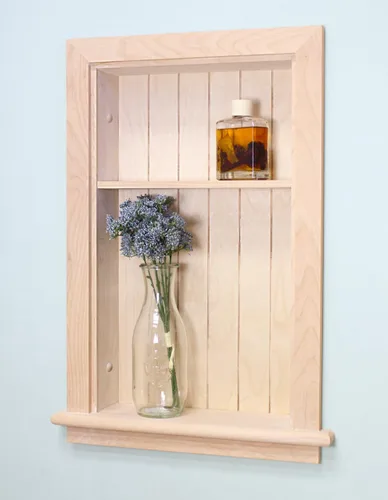 Miniatura 11 de Gabinete Medicinal de Nicho Empotrado en Pared Aiden de 14x24 de Reemplazo, Inserto de Estante/Estantes de Gabinete de Baño en la Pared, Hecho