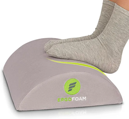 Miniatura 10 de ErgoFoam Reposapiés para debajo del escritorio en el trabajo - Reposapiés premium debajo del escritorio - Reposapiés de escritorio para dolor