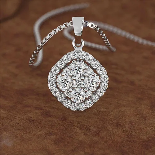 Miniatura 3 de Exquisitos anillos collares aretes joyería para mujer aleación de metal diamantes de imitación cristal boda compromiso aniversario cumpleaños San