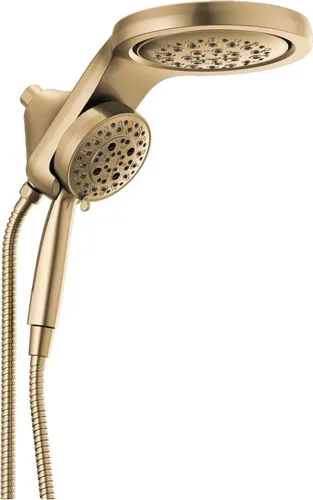 Miniatura 7 de Delta Faucet HydroRain 5-Spray H2Okinetic Cabezal de ducha dual con rociador de mano, cabezal de ducha cromado con manguera, cabezales de ducha