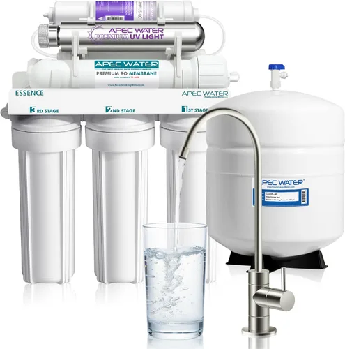 Miniatura 9 de APEC Water Systems ROES-50 Essence Series - Sistema de filtración de agua potable de ósmosis inversa de 5 etapas con certificación WQA, muy seguro