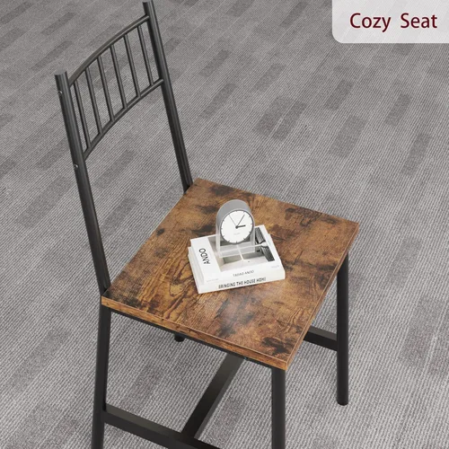 Miniatura 6 de IDEALHOUSE Juego de mesa de comedor para 4, mesa de cocina y 2 sillas con banco de almacenamiento, juego de mesa de cocina rectangular de 47.2