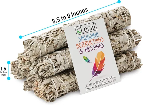 Miniatura 4 de Paquete de 100 varillas de incienso de salvia blanca de 9 pulgadas para limpieza, purificación, curación, meditación, yoga, bendición