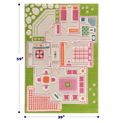 Miniatura 2 de IVI - Alfombra de juego 3D para usar como casa de muñecas, no tóxica, resistente a las manchas, juguetes educativos Montessori para niños, mediana