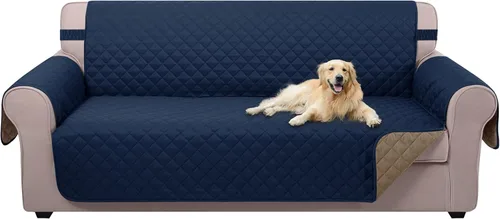 Miniatura 26 de U-NICE HOME Funda de sofá reversible para perros con correas elásticas, resistente al agua, protector de muebles para mascotas, funda de sofá