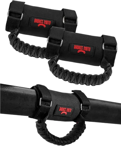 Miniatura 12 de Badass Moto Asas de agarre de barra antivuelco - Asas de agarre SXS, ATV y UTV Negro 2-PK