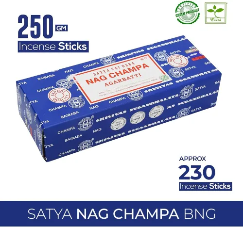 Miniatura 5 de Satya Sai Baba Nag Champa - Varillas de incienso de 8.82 oz con conos de incienso naturales Arovatika Nag Champa