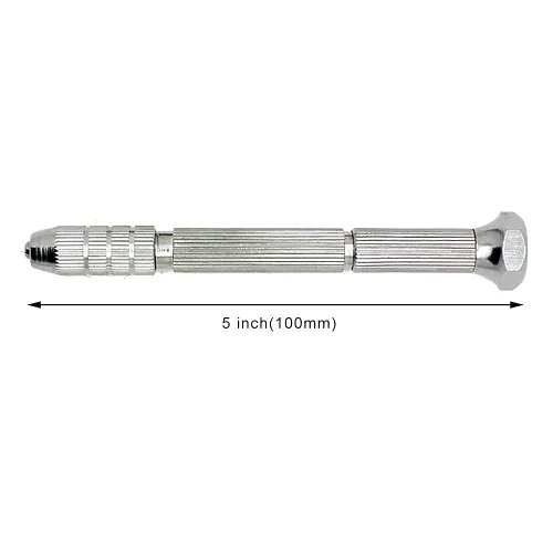 Miniatura 7 de Juego de taladros manuales de tornillo de cobre de precisión con 25 brocas micro giratorias, taladro manual para resina, joyería, PCB, plástico