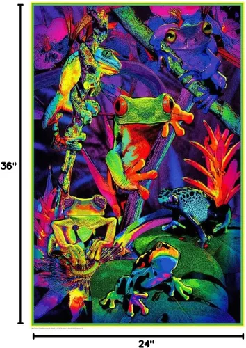 Miniatura 7 de Studio B Tree Frogs - Póster de luz negra no flocada, 24 x 36, 24 x 36
