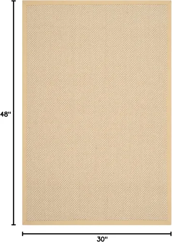 Miniatura 2 de Safavieh Colección de fibra natural NF443A tapete con ojo de tigre de maíz y trigo, 5 x 8 pies, Sisal