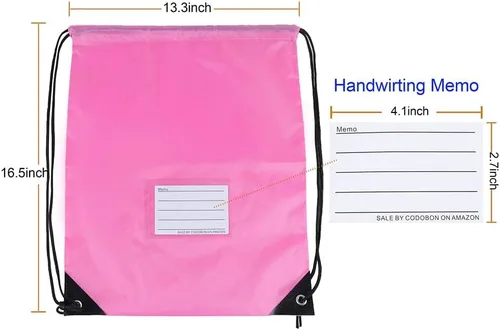 Miniatura 61 de CODOBON Paquete de 20 bolsas con cordón, mochila de cuerda de dibujo a granel, bolsa de bricolaje para gimnasio, deportes, bolsa para mujeres