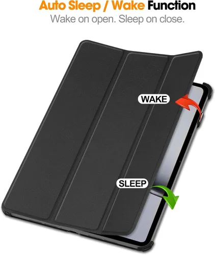 Miniatura 7 de Funda para OnePlus Pad 2 de 12.1 pulgadas, ultrafina y ligera, poliuretano de calidad, resistente a los arañazos, color negro