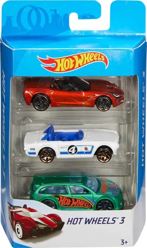 Miniatura 4 de Hot Wheels Paquete de 3 autos, paquete múltiple de 3 vehículos Hot Wheels para niños de 3 años en adelante, colección de autos deportivos de juguete