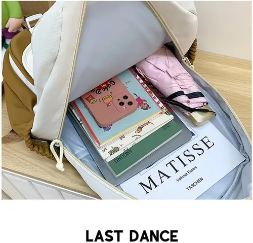 Miniatura 4 de Linda mochila kawaii, bolso Y2k Cutecore estético Grunge coquette Harajuku 2000s Bookbag diario senderismo, Rosado, Mochila Kawaii Cutecore Daypack