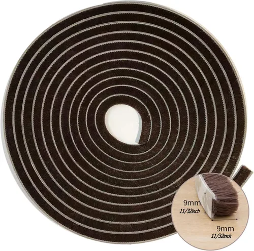 Miniatura 13 de Burlete de cepillo autoadhesivo para marcos laterales de ventanas/puertas corredizas, tira de sellado contra la intemperie para insonorización