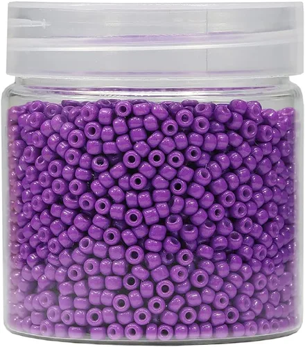 Miniatura 30 de Cuentas de semillas sueltas de color negro opaco, alrededor de 4000 piezas en caja 8/0 de vidrio para hacer joyas, agujero de 0.028 in (negro)