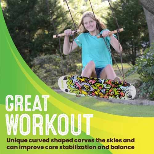 Miniatura 3 de Swurfer TreeSkate - Columpio de árbol para patineta, columpio de surf para exteriores, equipo de juego para niños y adultos, soporta hasta 200 Verde