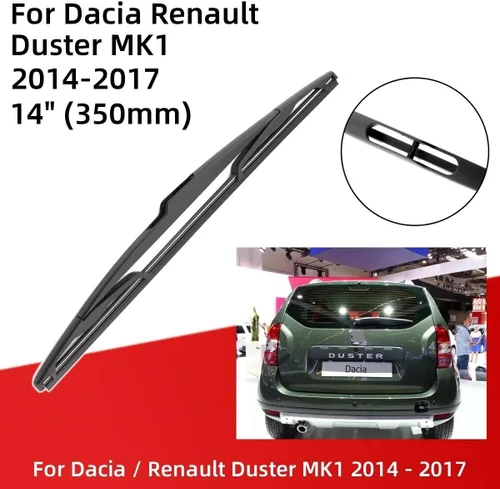 Miniatura 3 de Compatible con Dacia Renault Duster MK1 2014-2017 Escobillas limpiaparabrisas delantero trasero Cepillos Cortadores Accesorios J Hook 2014 2015 2016