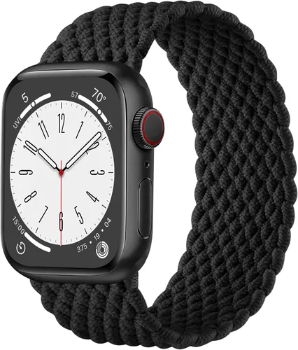 Zedoli Correas trenzadas Solo Loop para Apple Watch Band de 1.496 pulgadas, 1.575 pulgadas, 1.614 pulgadas, 1.654 pulgadas, 1.732 pulgadas, 1.772