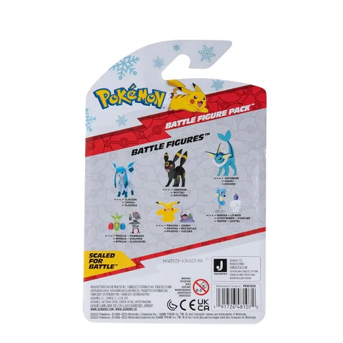 Miniatura 5 de Pokémon PKW3028 - Juego de figuras oficiales de Pikachu y Gelatini de invierno