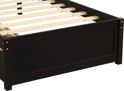 Miniatura 7 de Harper & Bright Designs Cama de plataforma de madera con cajones, marco de cama de tamaño individual con cabecero, cama de almacenamiento