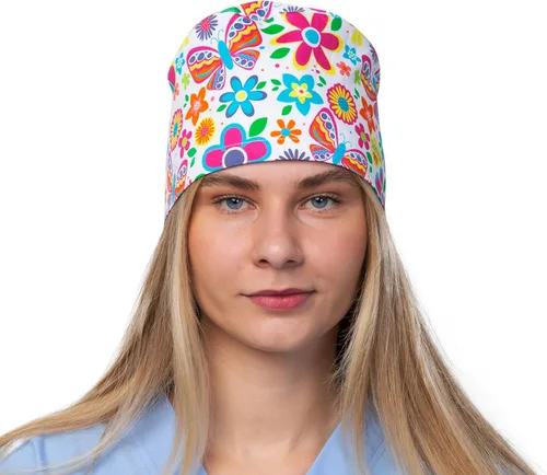 Miniatura 33 de Print Scrub Caps - Sombrero perfecto para enfermeras, médicos y EMTs..